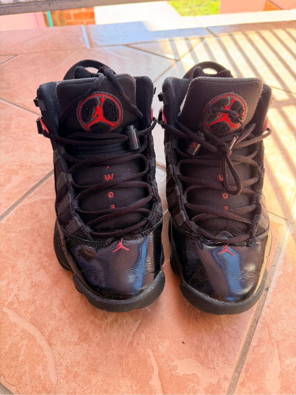 Jordan Black & Red High-Top Sneakers